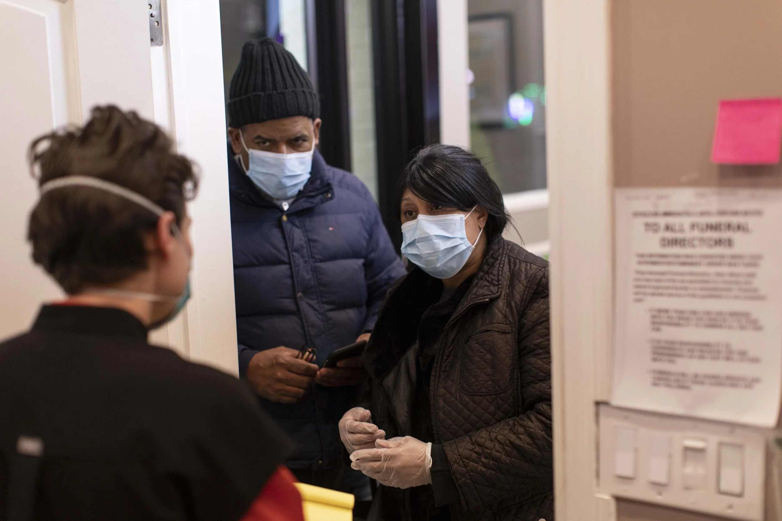  People arrive to search for a place for a family members body. Funeral homes around the city were at capacity forcing people to make the rounds in hope of finding a place for their loved ones bodies.  
