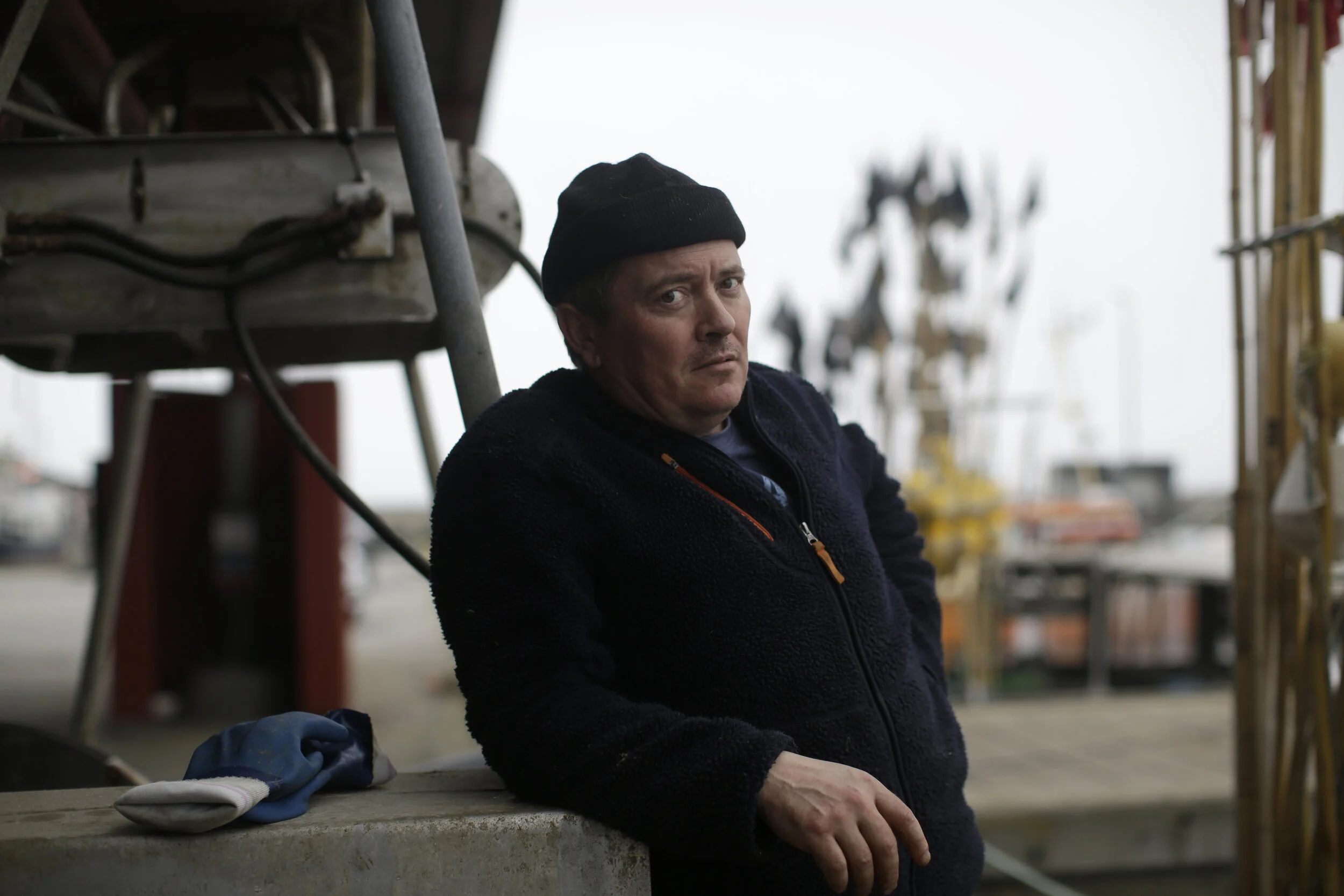 Fisherman Jes Andersen of Thyboron, who has been fishing for 25 years, stands on the dock in the village of Thyboron of Jutland, Denmark. 