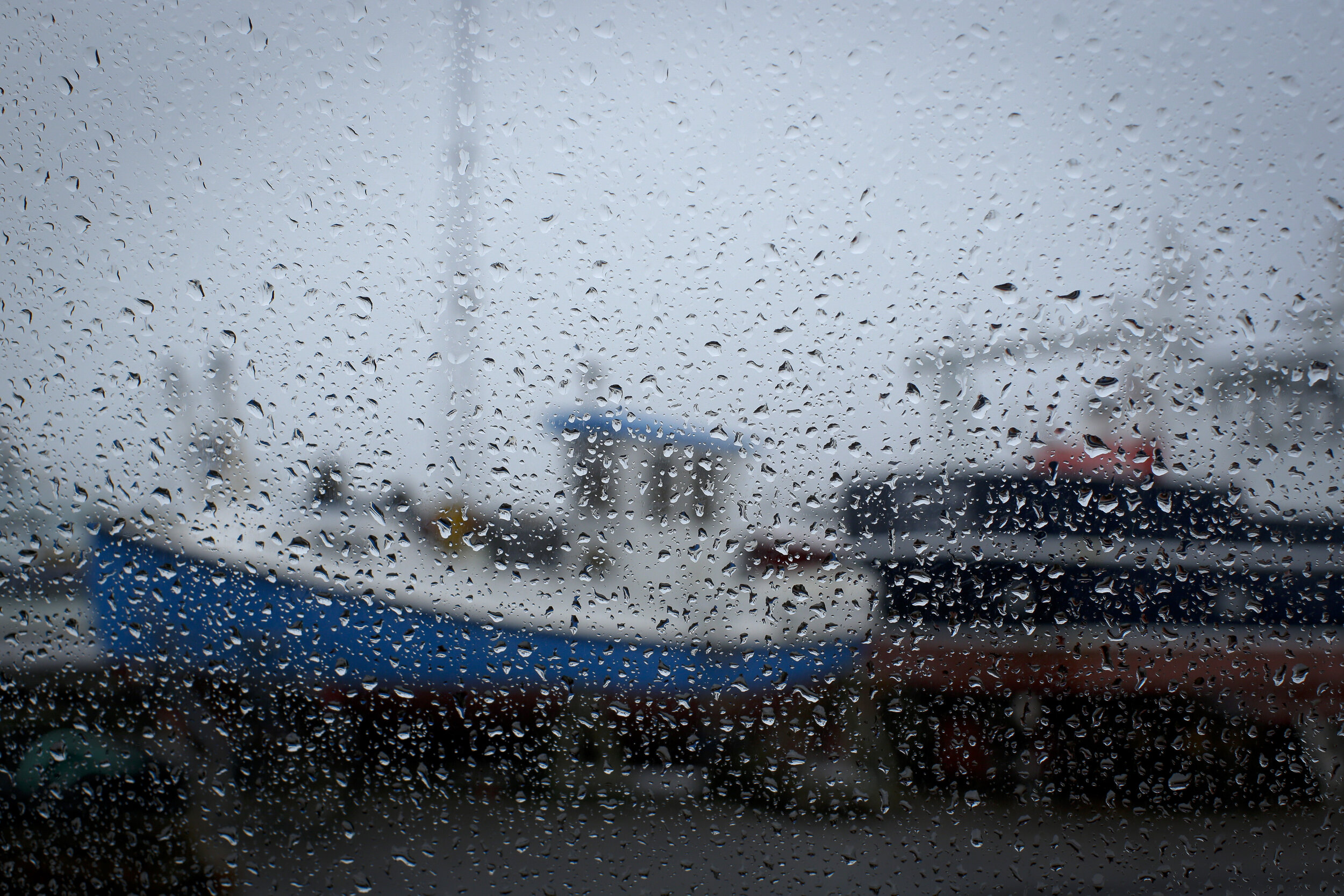  Boats seen dry docked at the Thyborøn Port. Summers in the region are short and winters are long, wet and very cold.  
