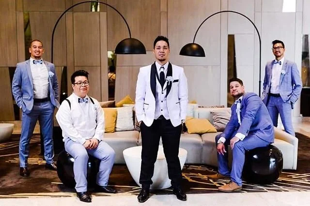 Rarely I'm the guy infront of the camera. But when I am, I'll suit up! 😏

Throwback of @s.goodwin_01 &amp; @alesandrea_le wedding. My first time being a part of the groomsman. 🤙