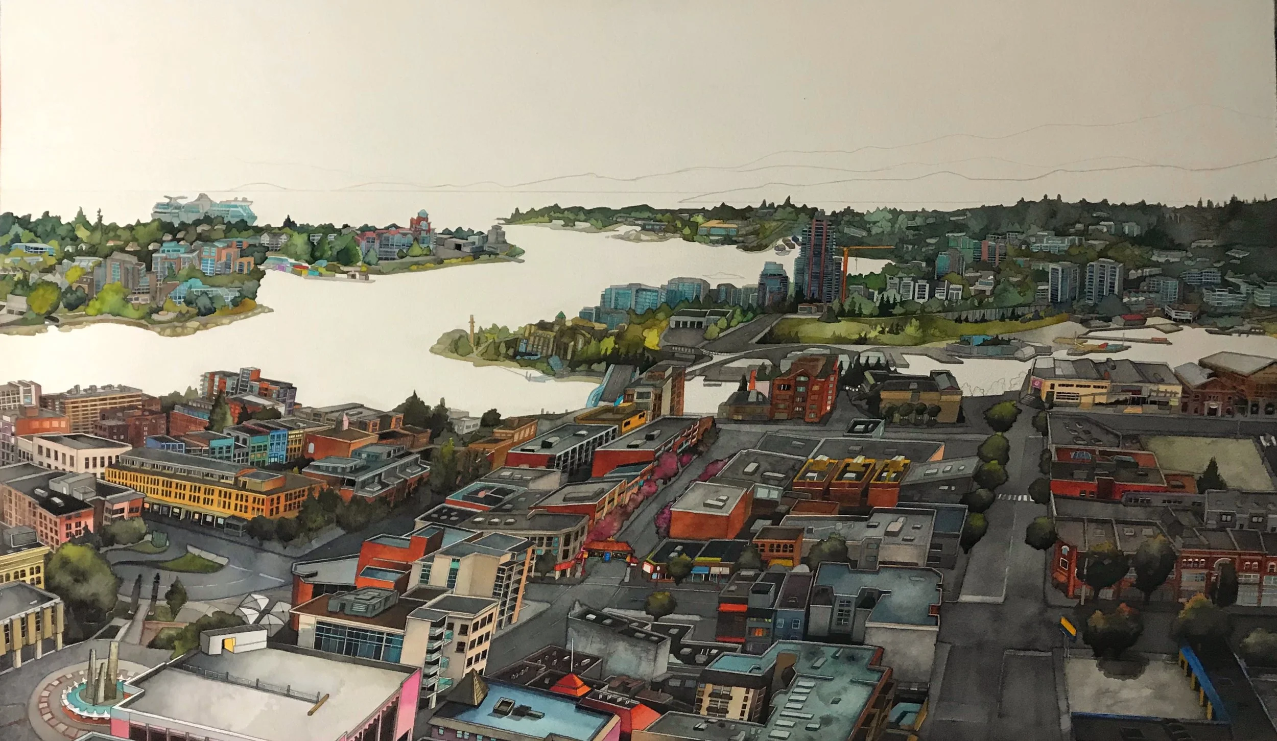 foreground and background buildings complete.