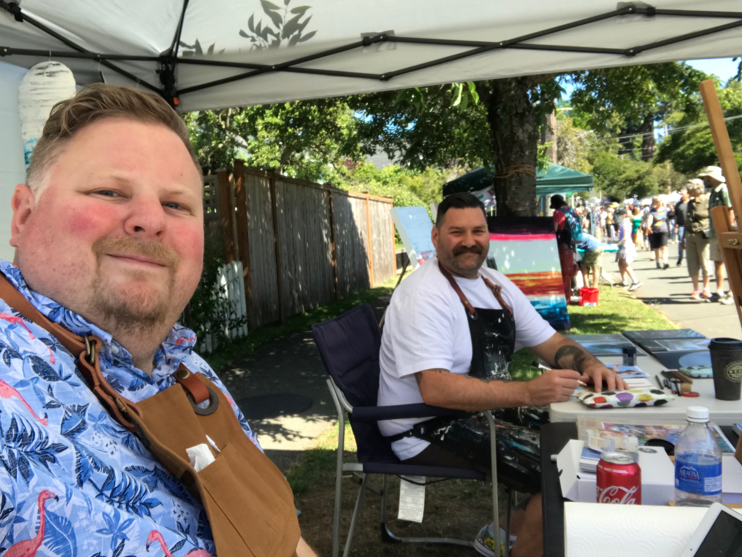 My husband Nathan and I at the Paint-in on July 20th, 2019. Always such an amazing experience.