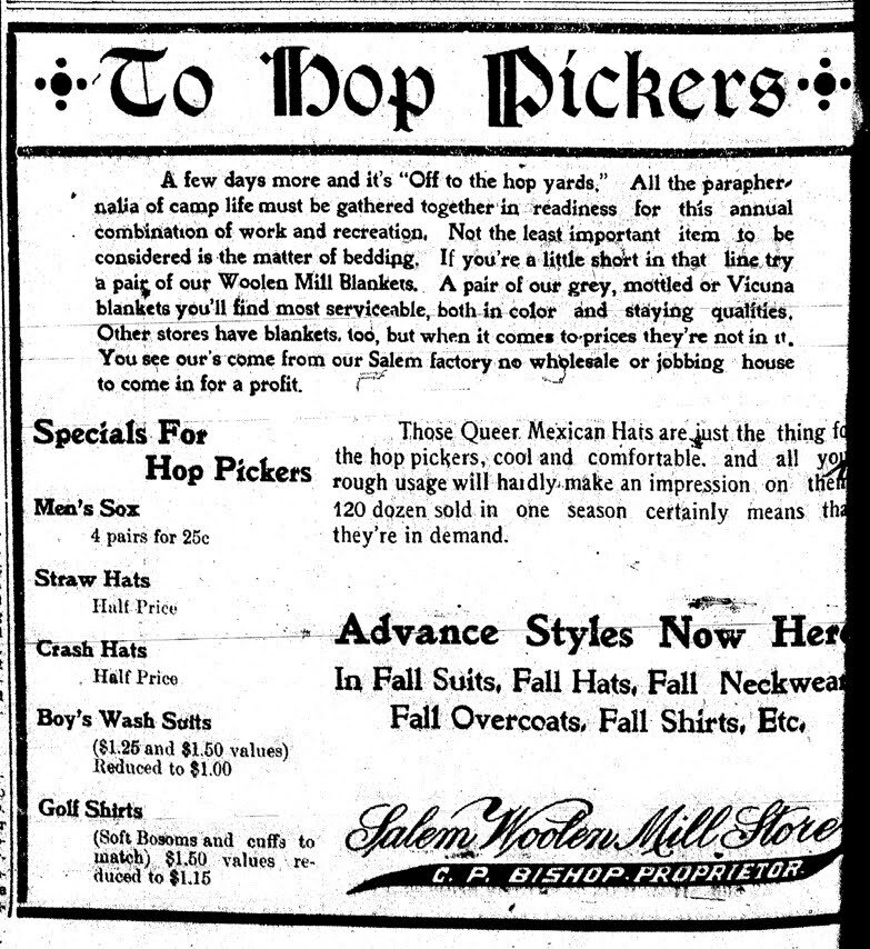 Hop Picking Ad August 1903.jpg