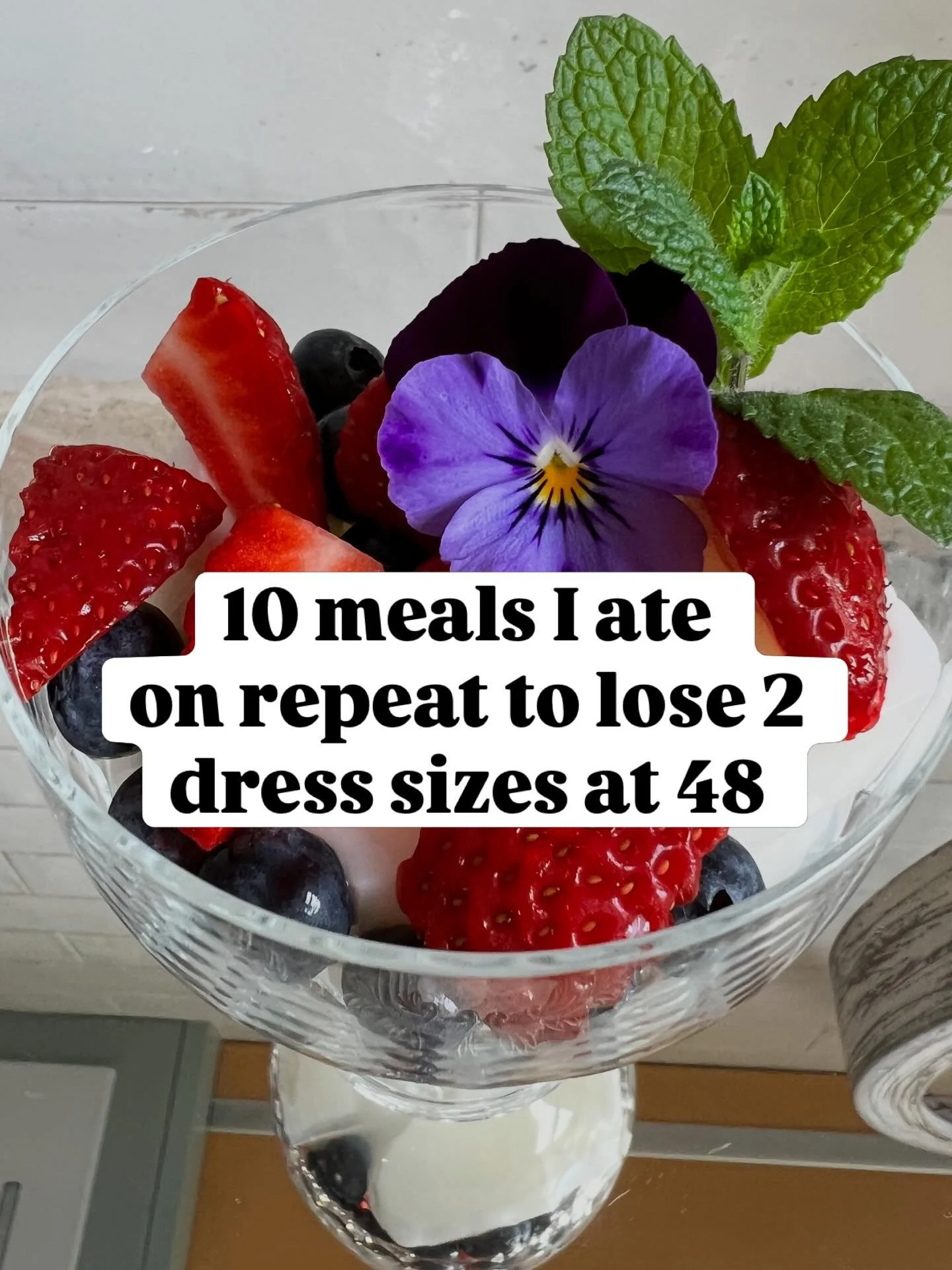 SAVE this &rarr; I ate these 10 meals on repeat and lost 2 dress sizes at 48. Easy to make, real food 🙌 Comment FITNESS for my step by step fitness Blueprint on everything I did to get lean &amp; strong again as a woman over 40. 
.
.
#over40weightlo