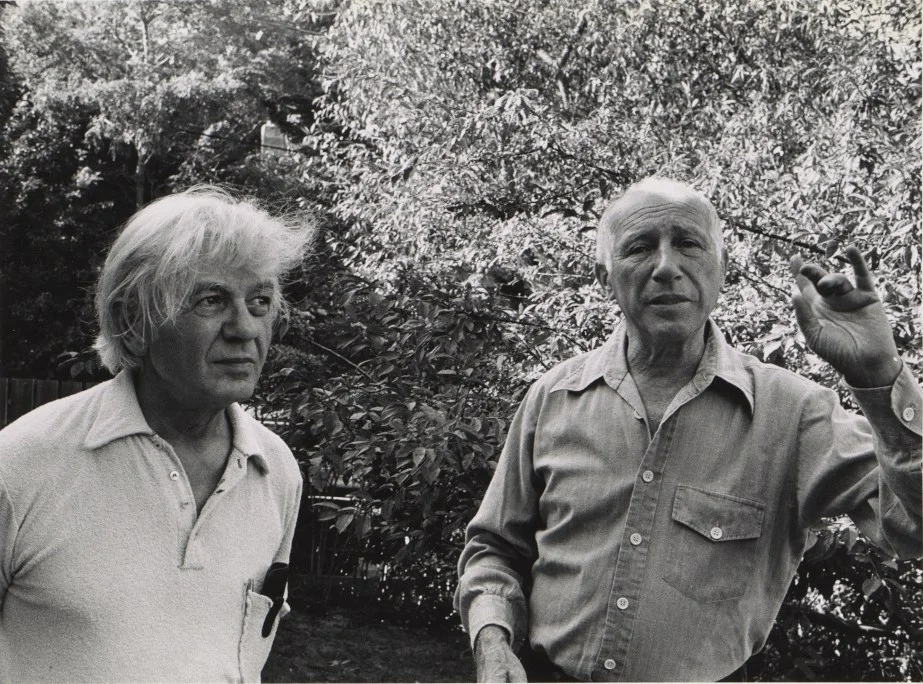 Jack Tworkov with Giorgio Cavallon by Renate Ponsold, Provincetown 1975