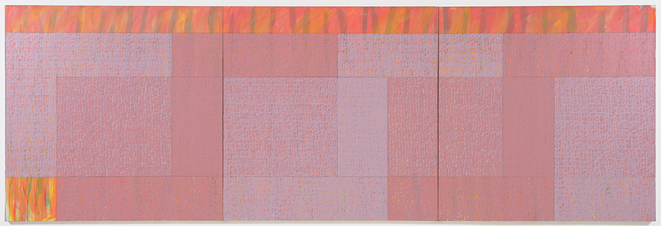 Jack Tworkov, Triptych (Q3-75 #1) , 1975, oil on canvas, 72h x 216w in (182.88h x 548.64w cm) (CR134)
