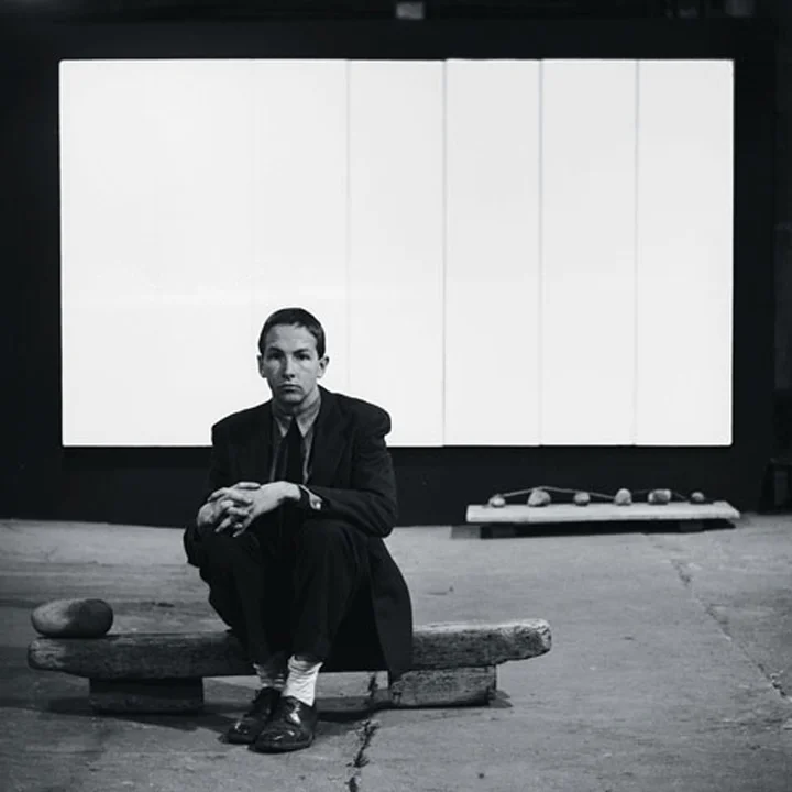Rauschenberg at his Fulton Street Studio, 1953. © Robert Rauschenberg Foundation