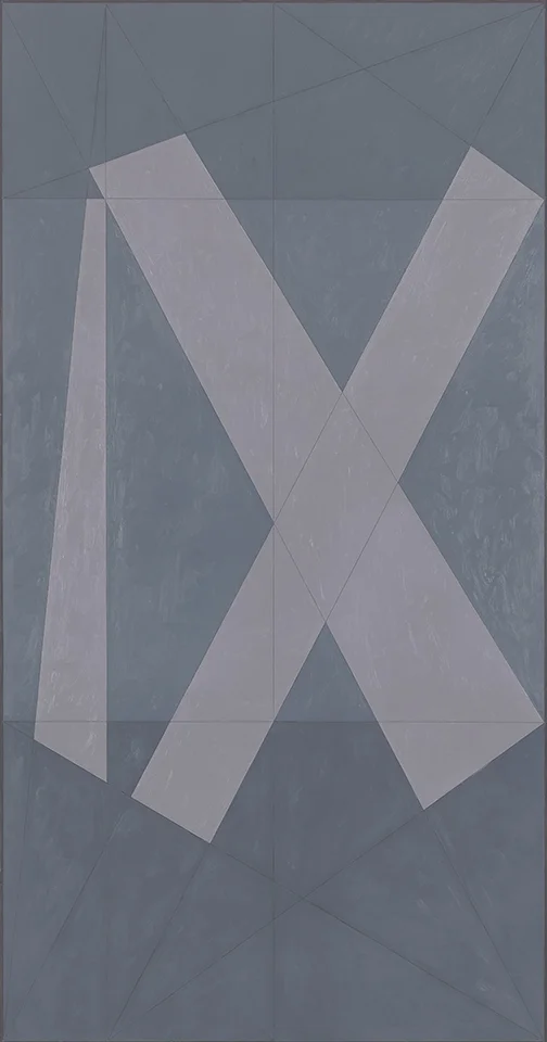 Roman IX (Q1-81 #1) , 1981, Oil on canvas, 95 x 50 in. (241.3 x 127 cm) Collection of the Estate of Jack Tworkov, New York (CR169)