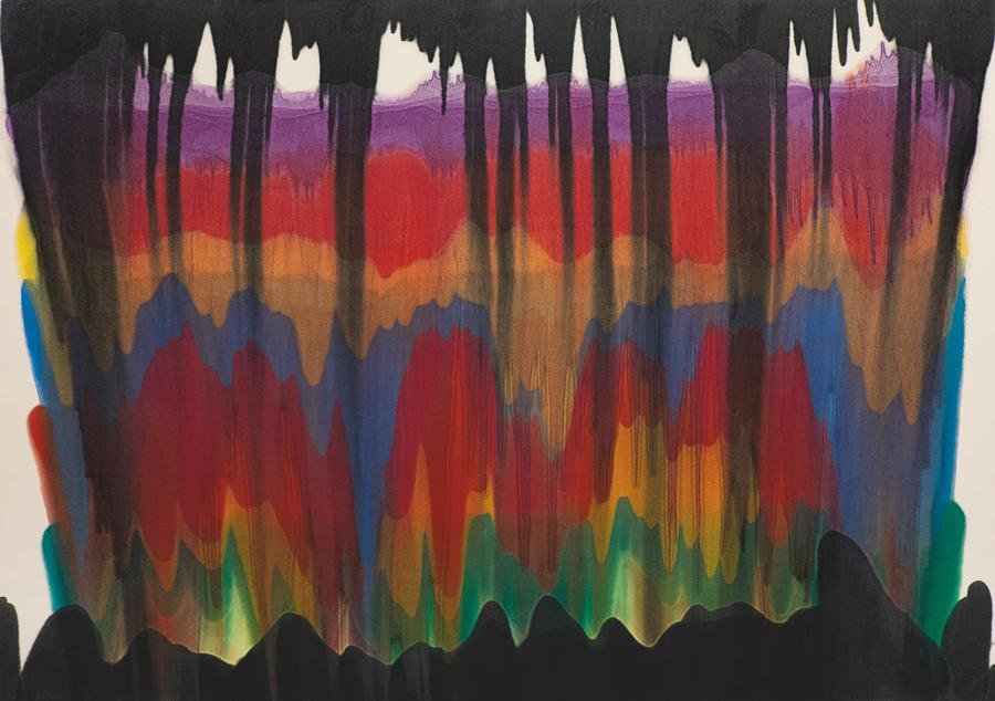  Morris Louis, Saf Heh, 1959. Magna on canvas, 248 x 352 cm. ASOM Collection © VG Bild-Kunst, Bonn 2022 