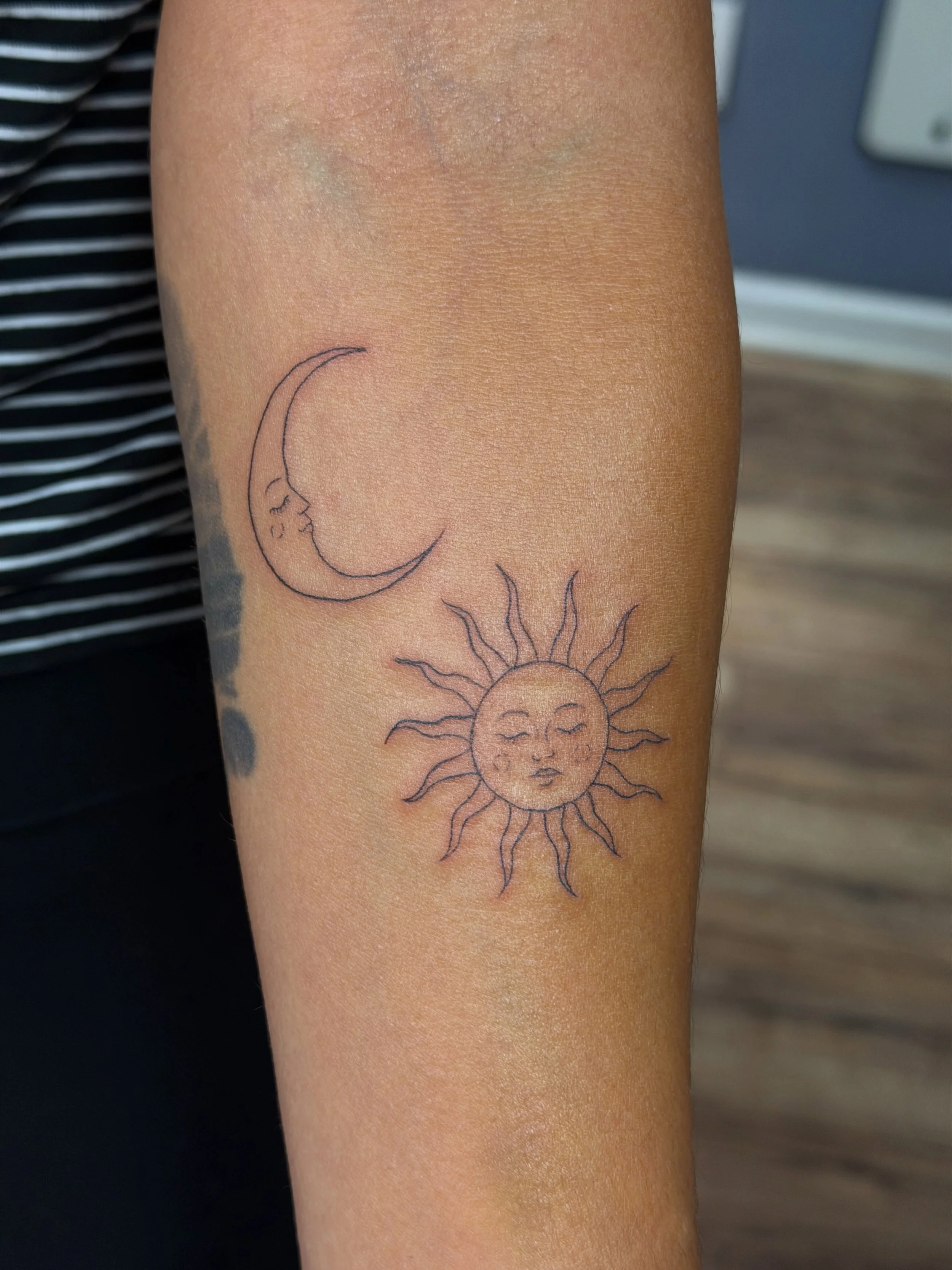A few little ones from yesterday @_twoheadeddogtattoo ✨ thank you Linda 🫶 

#njtattoo #finelinetattoo #evileyetattoo #scripttattoo #njfinelinetattoo