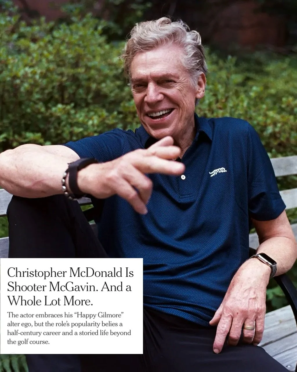 I profiled Christopher McDonald, aka Shooter McGavin, for the @nytimes. Swipe for a few excerpts and click the gift link in stories for the much more detailed full article ft. insights from @adamsandler, @realjeansmart, &ldquo;Hacks&rdquo; showrunner