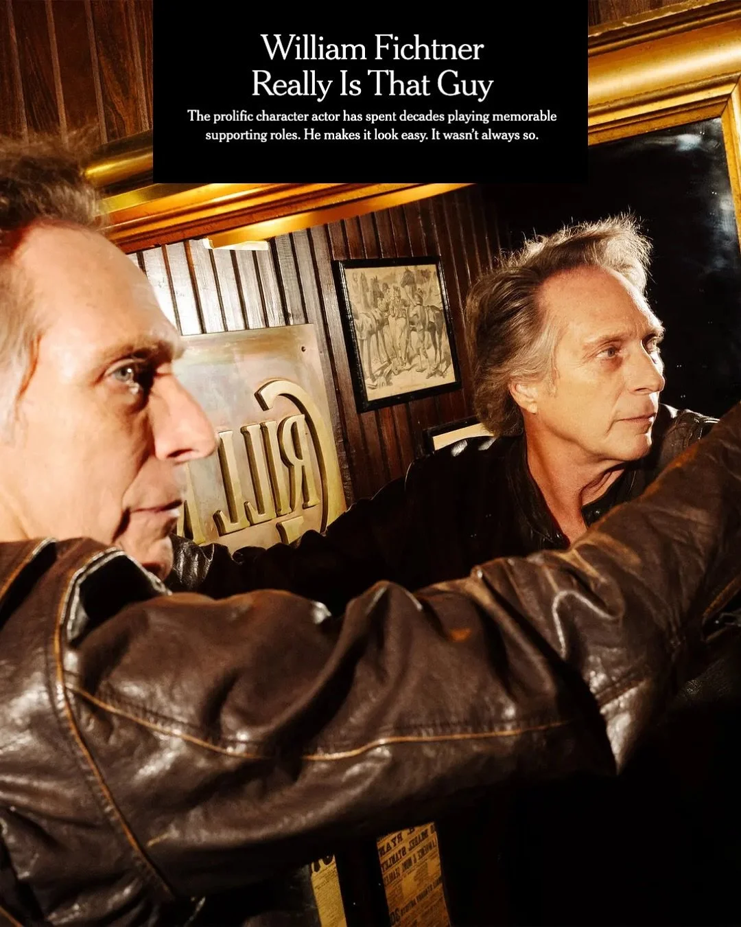 Met up with character actor William Fichtner for lattes and a long chat about his illustrious, scene-stealing career that includes Heat, Contact, Armageddon, The Dark Knight, Prison Break and around 100 other things, for the @nytimes. Swipe for excer