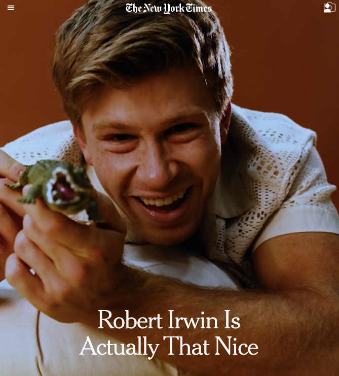 Robert Irwin Is Actually That Nice