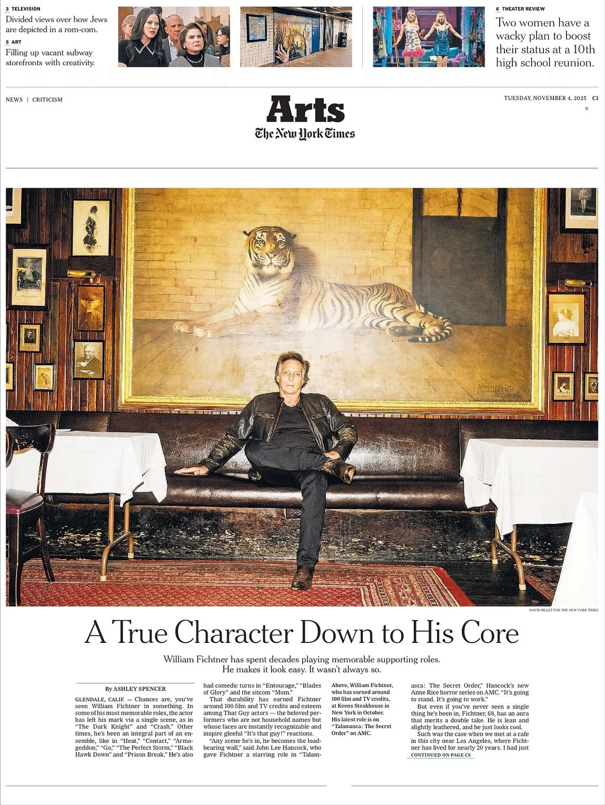 It&rsquo;s that guy! Really excited to see my William Fichtner profile on the cover of today&rsquo;s @nytimes Arts section. Picked up a copy at the wonderful @laurelcanyonnews, which also has every collectible Dodgers paper you might need right now a