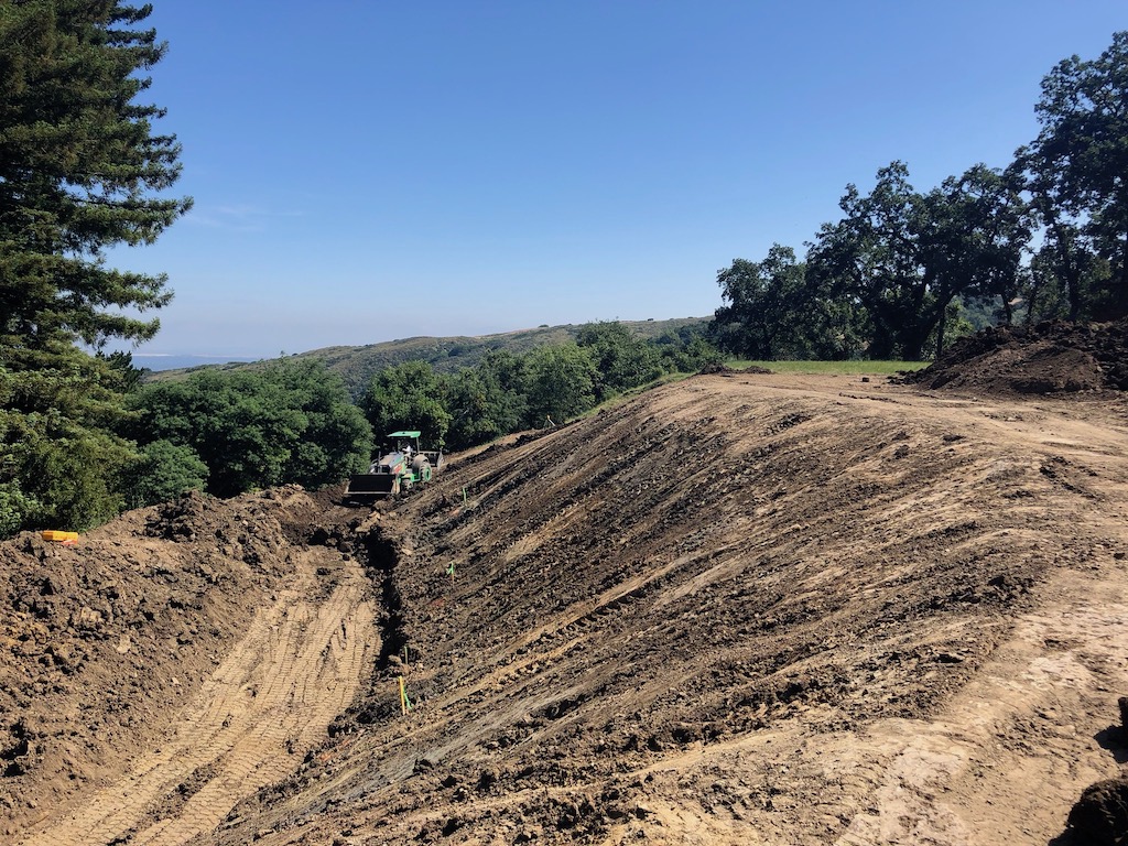 Grading on the new tunnel is proceeding