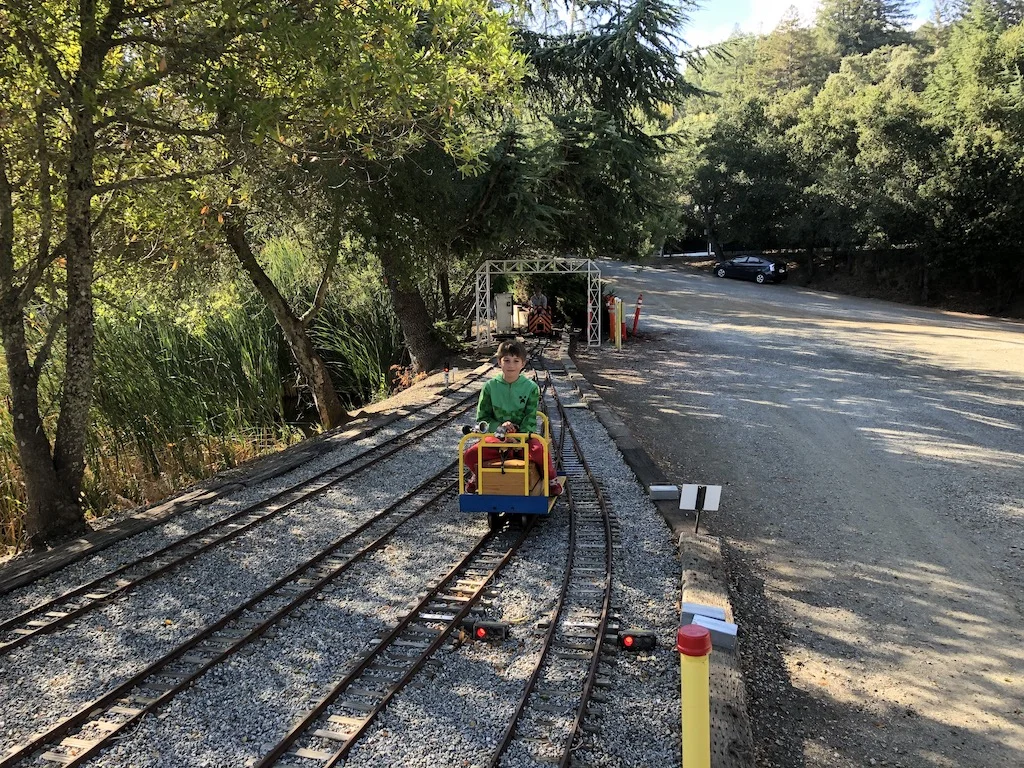Miles testing his new speeder before it heads to the paint shop