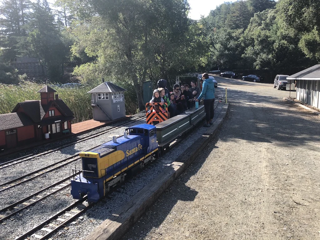 A trainful of family and friends