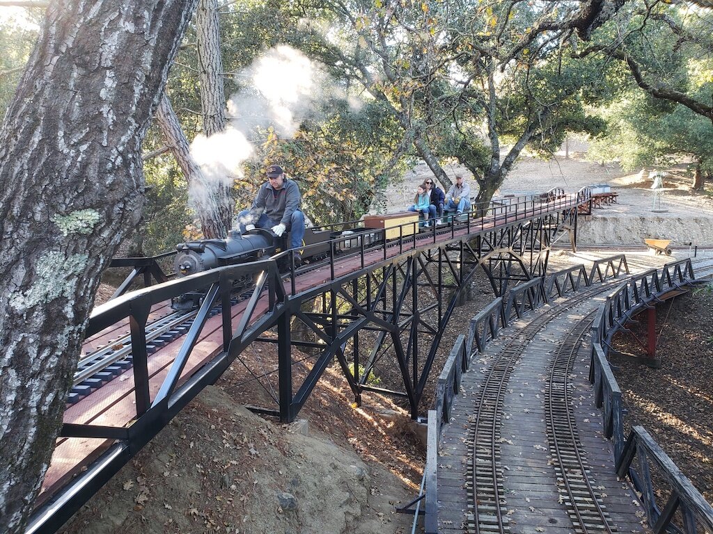  Mike Mattiota &amp; family traverse the Lumber Camp Bridge 