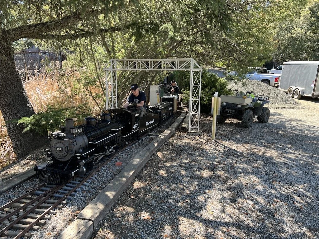 Entering the station yard