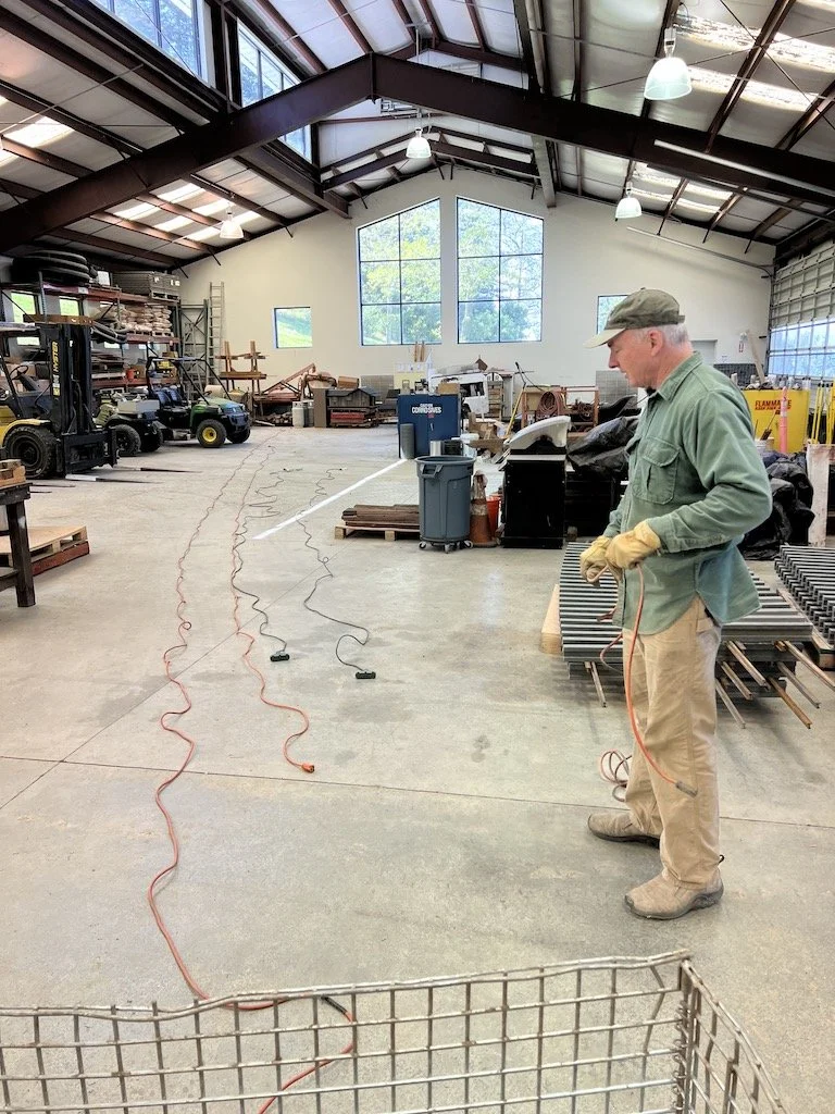 Bruce untangles some crazy long extension cords