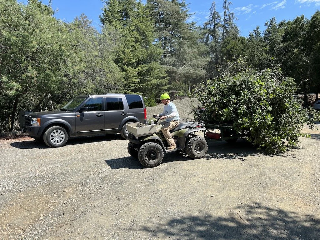 Moving the cuttings to be shredded