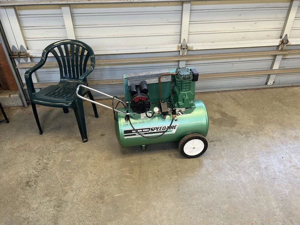 Carl restored a compressor only to later discover that the tank has a leak. This can be fixed with solid penetrating weld