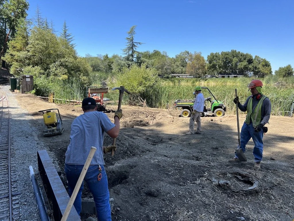 Dee, Matt, & David were digging hard for a new bridge foundation