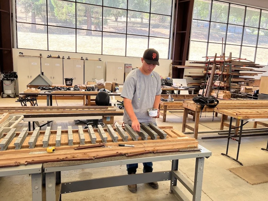 David helped Bob make track panels for yards