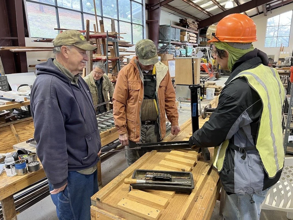 A smaller working group discussed ways to improve the building of our switches and the field attachment of switch stands