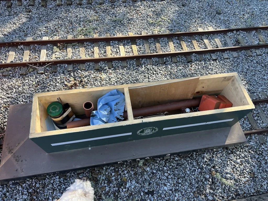 Bruce outfitted the speeder as a switch repair car
