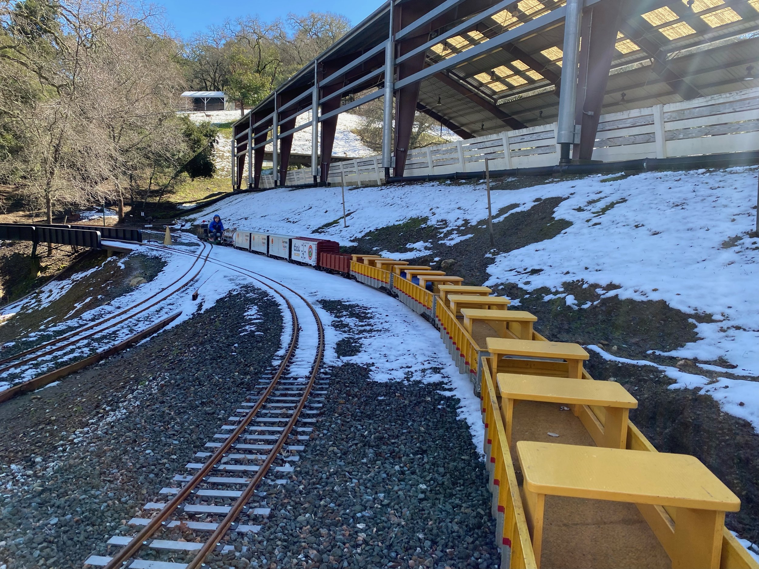  Brandon could not resist taking his whole consist out for a winter run 