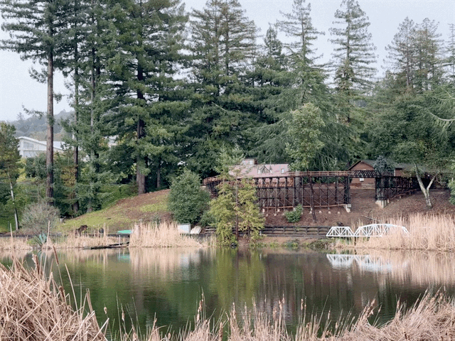 The lake was like a mirrror