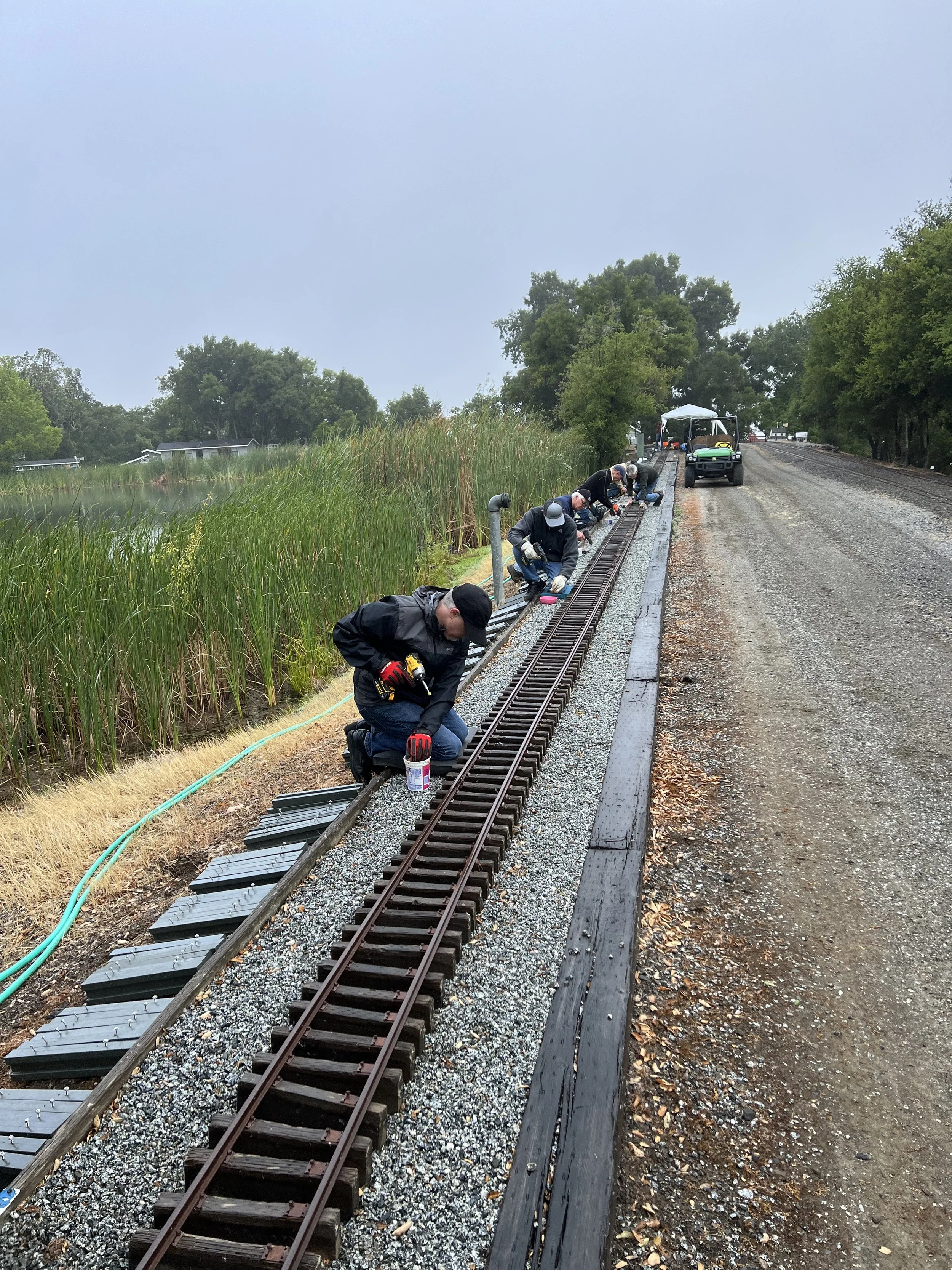 whole section of track being worked on