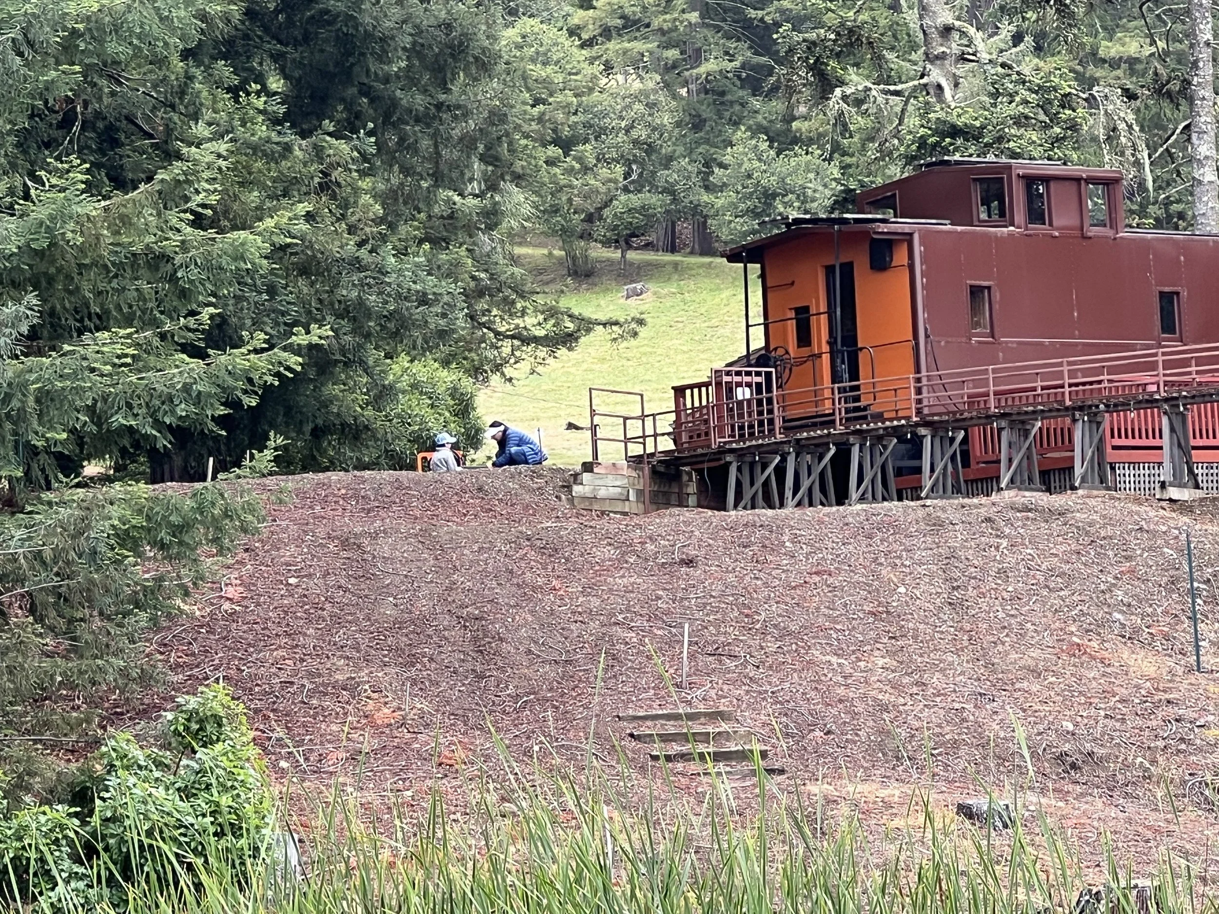 At the Caboose in the Redwood division, John and Leo were working on a new project