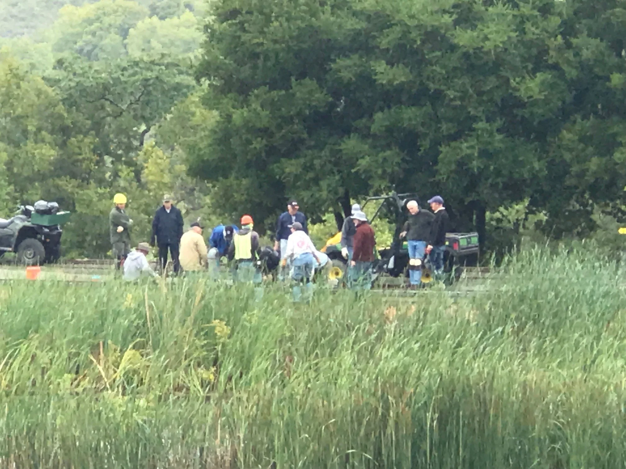 The track work team viewed from the Caboose
