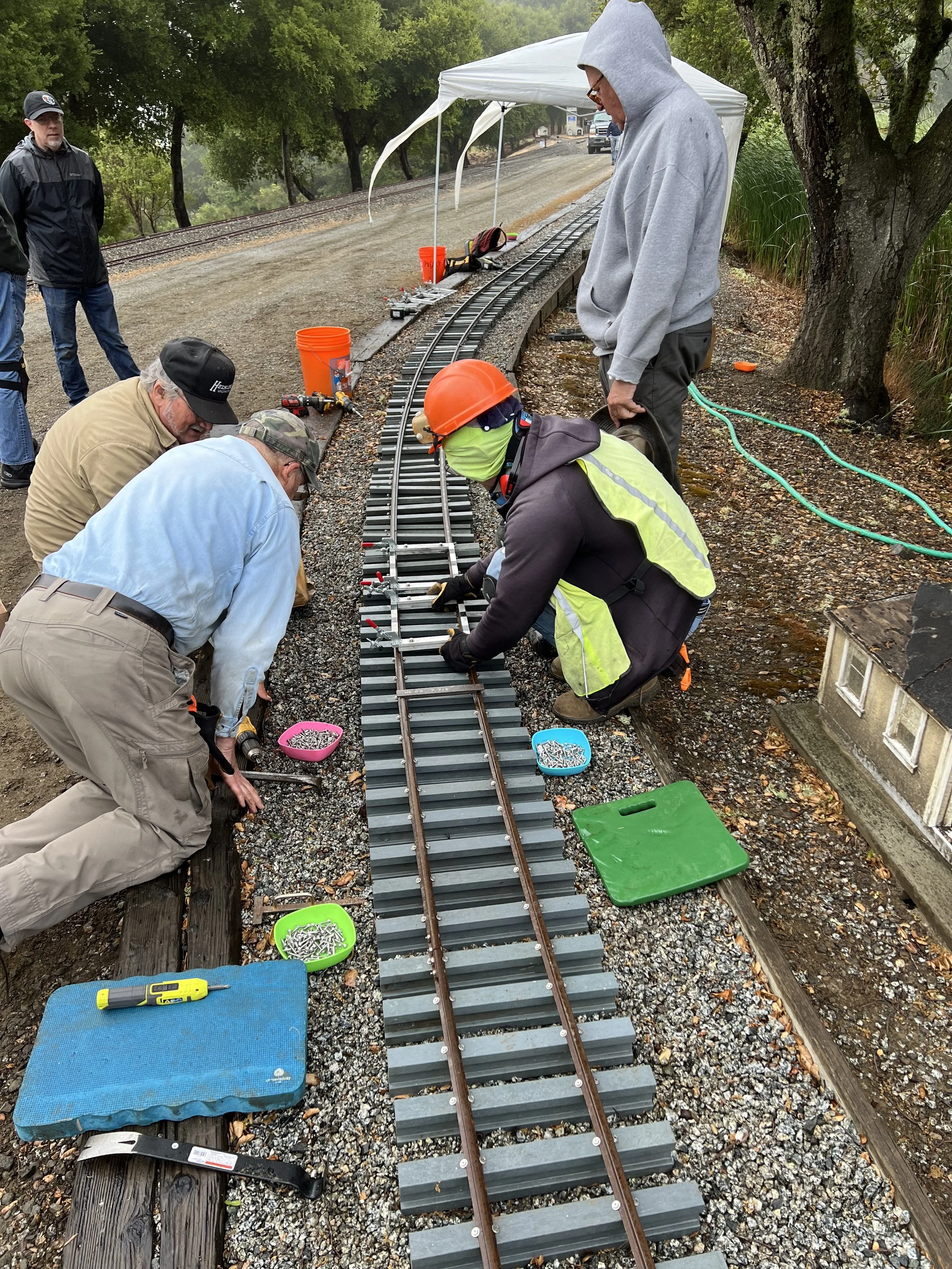 Progress was initially slow because of the first curved section
