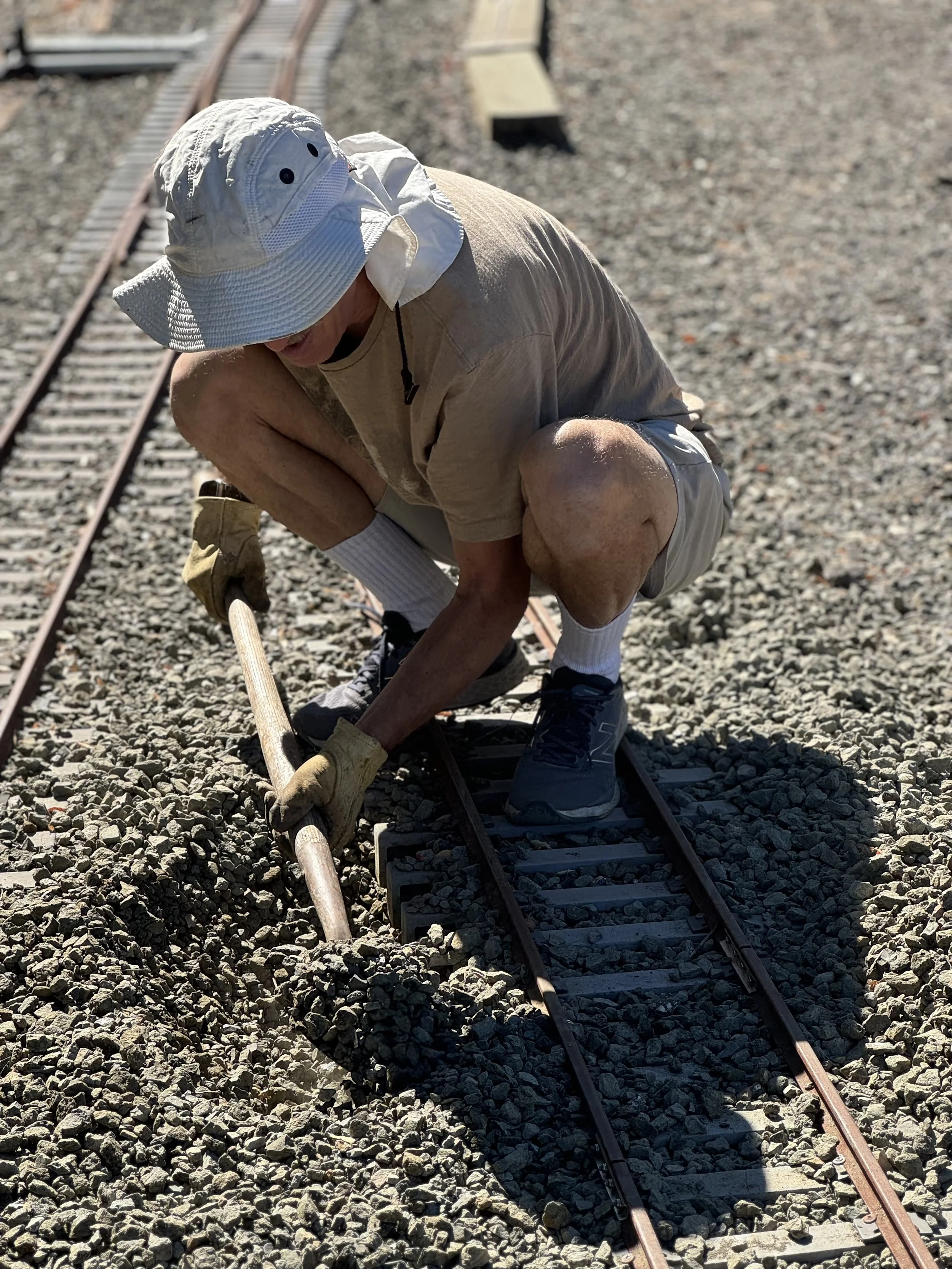 Fortunately, we only had to dig in ballast