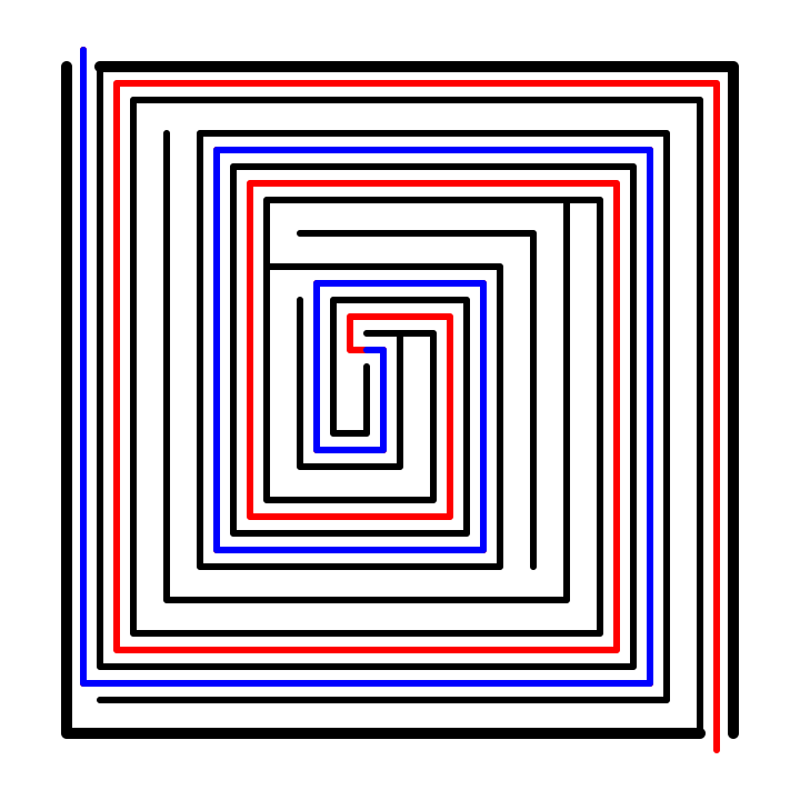 How to make a spiral maze step 4