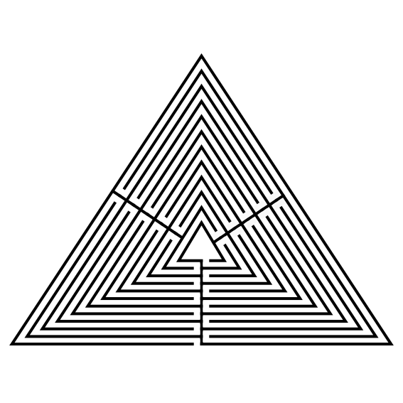 11 Circuit Triangular Labyrinth