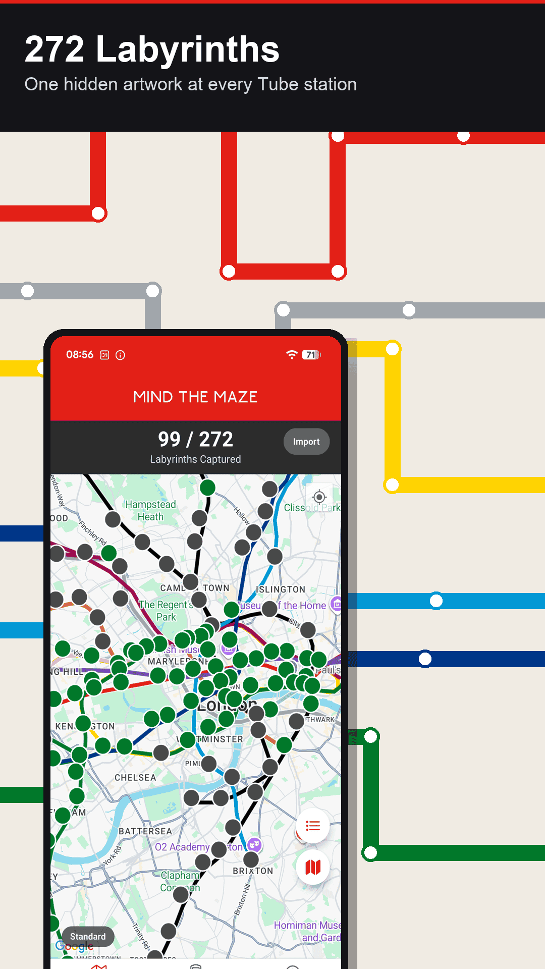 Mind the Maze app view