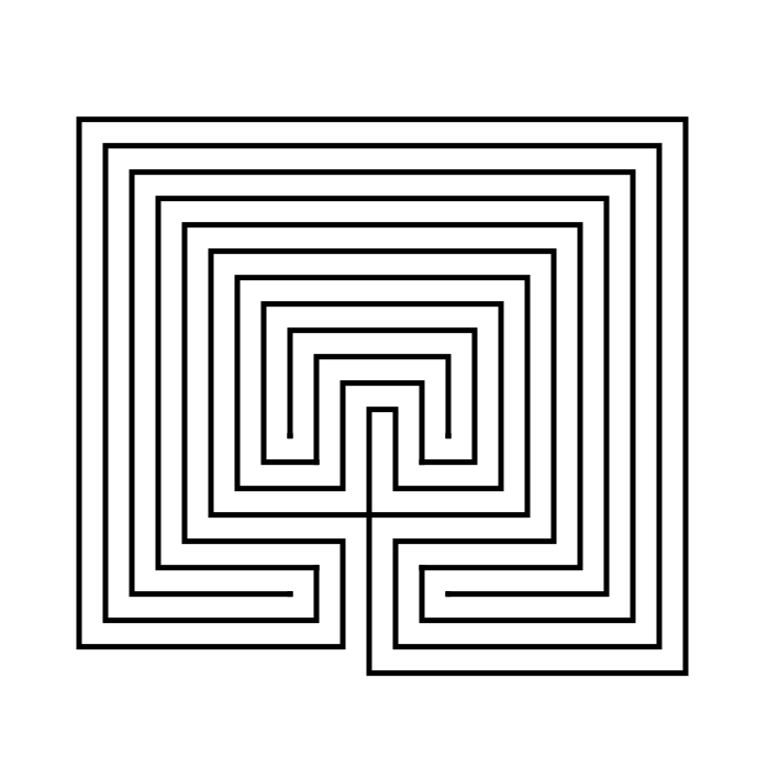 How to Draw an 11 Circuit Square Labyrinth