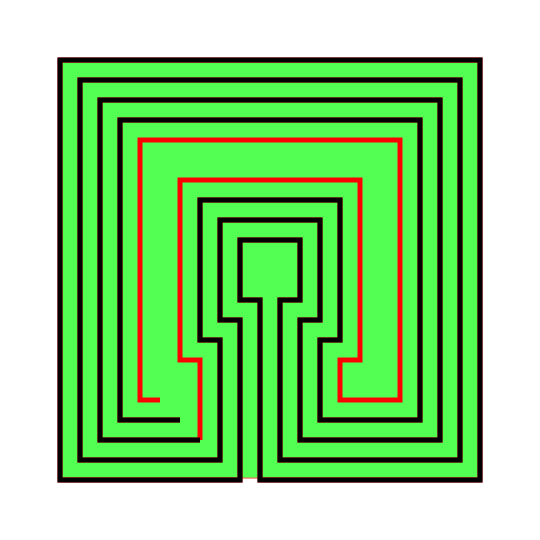 How to Draw a 9 Circuit Square Labyrinth — Free Printable Mazes for All ...