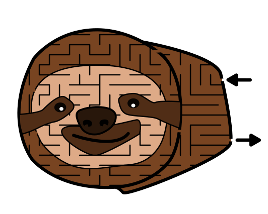 Sloth Mazes for Kids
