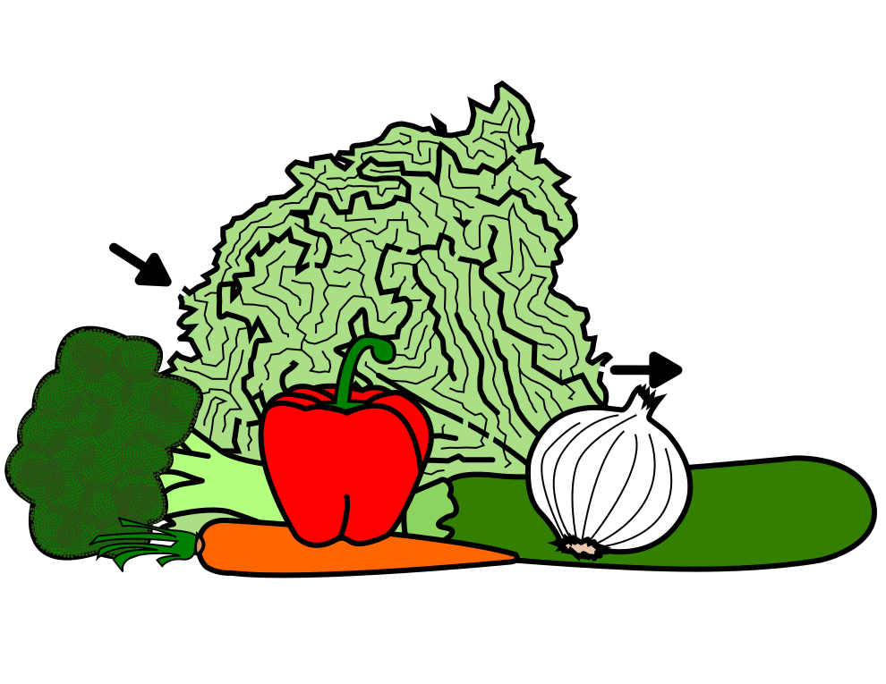 Vegetables Lettuce Mazes 
