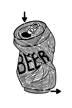 Crushed Beer Can Maze