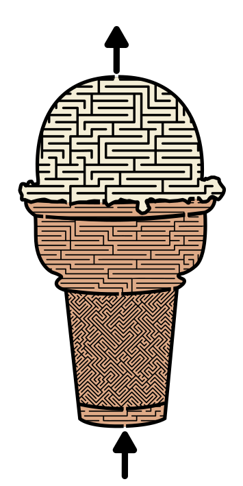 Vanilla Ice Cream Cone Mazes
