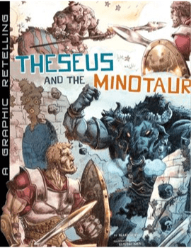 Theseus and the minotaur comic book cover