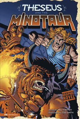 Theseus and the minotaur comic book cover