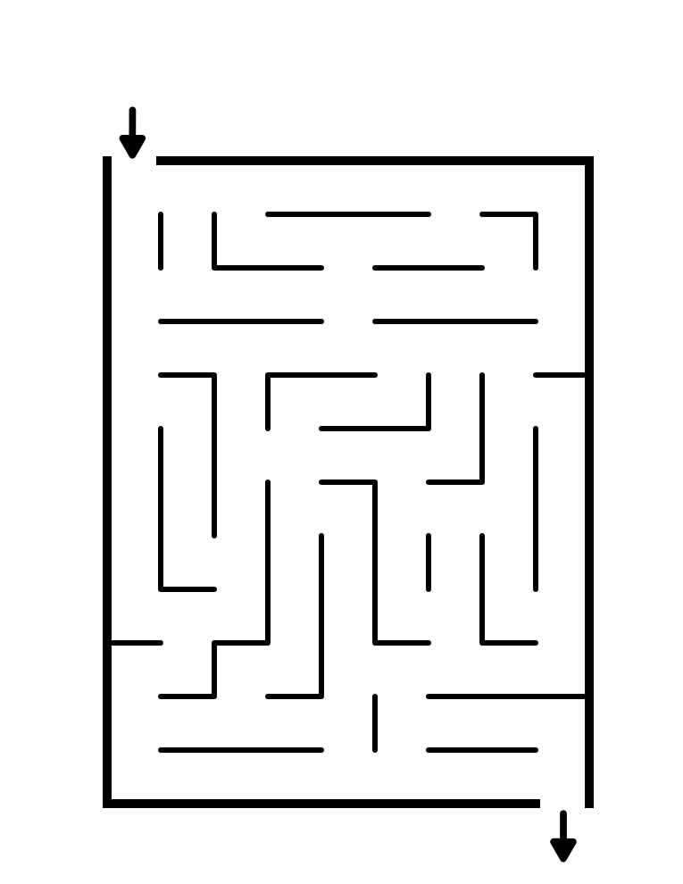 Trail Maze making template blank