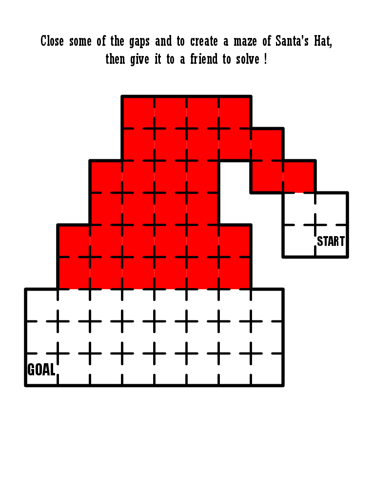 Christmas Maze Making template